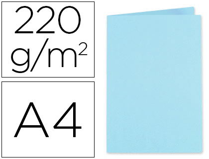 [410006E] SUBCARPETA CARTULINA EXACOMPTA DIN A4 AZUL CLARO 220 GR