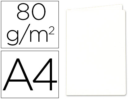 [800017E] SUBCARPETA PAPEL EXACOMPTA DIN A4 BLANCA 80 GR