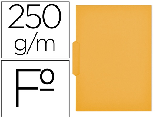 [400040696] SUBCARPETA CARTULINA GIO FOLIO PESTAÑA CENTRAL 250 G/M2 AMARILLO