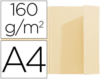 [348025E] SUBCARPETA EXACOMPTA DIN A4 CREMA 160G/M2 CON SOLAPA INTERIOR