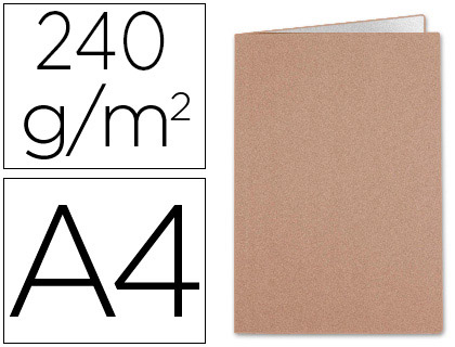 [SC22] SUBCARPETA LIDERPAPEL DIN A4 KRAFT INTERIOR BLANCO 240G/M2