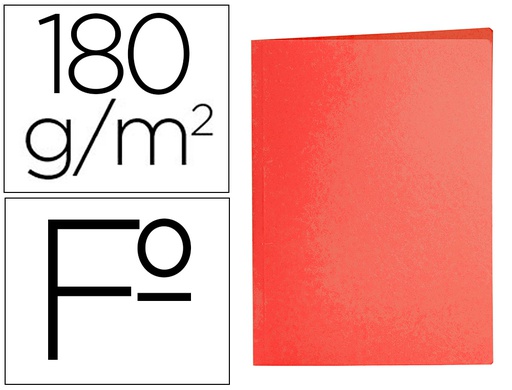 [SC08] SUBCARPETA LIDERPAPEL FOLIO ROJO INTENSO 180G/M2