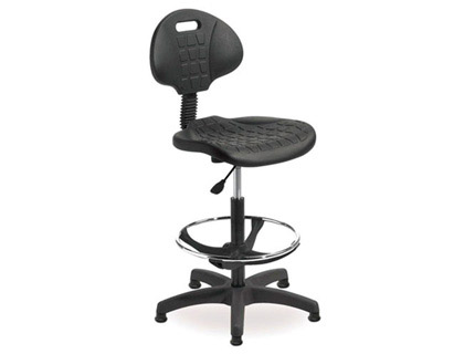 [925N] TABURETE CON RESPALDO ROCADA REGULABLE EN ALTURA CON ASIENTO Y RESPALDO EN POLIMERO CON TACOS