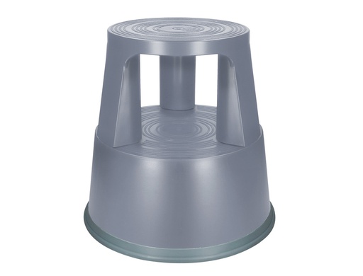 [KF00634] TABURETE Q-CONNECT RUEDAS RETRACTILES TRES RUEDAS DOS NIVELES COLOR GRIS
