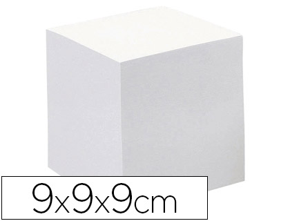 [236004Q] TACO PAPEL QUO VADIS ENCOLADO BLANCO 680 HOJAS 100% RECICLADO 90X90X90 MM 90 GR