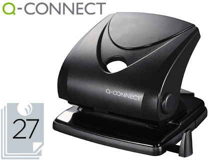 [KF01235] TALADRADOR Q-CONNECT KF01235 NEGRO -ABERTURA 2,7 MM -CAPACIDAD 27 HOJAS
