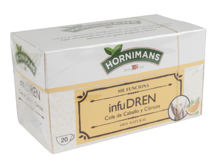 [69105] TE HORNIMANS INFUDREN COLA DE CABALLO Y CITRICOS CAJA DE 20 BOLSAS