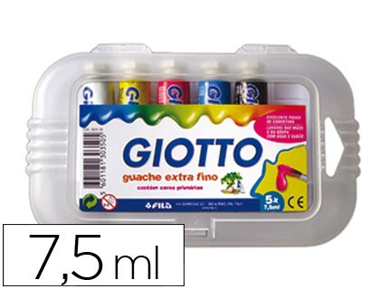 [F30350000] TEMPERA GIOTTO 7,5 ML ESTUCHE 5 COLORES SURTIDOS