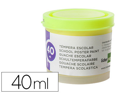 [TP57] TEMPERA LIDERPAPEL ESCOLAR 40 ML AMARILLO LIMON