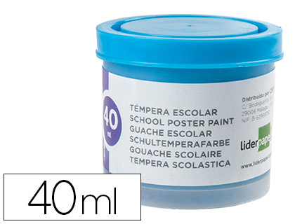 [TP59] TEMPERA LIDERPAPEL ESCOLAR 40 ML AZUL CIAN