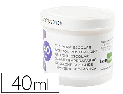 [TP61] TEMPERA LIDERPAPEL ESCOLAR 40 ML BLANCO