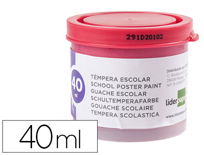 [TP62] TEMPERA LIDERPAPEL ESCOLAR 40 ML MAGENTA