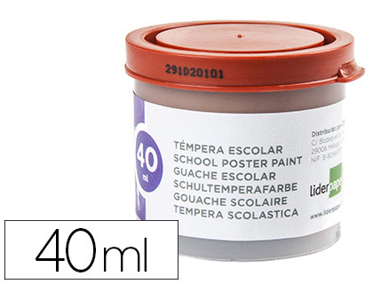 [TP63] TEMPERA LIDERPAPEL ESCOLAR 40 ML MARRON