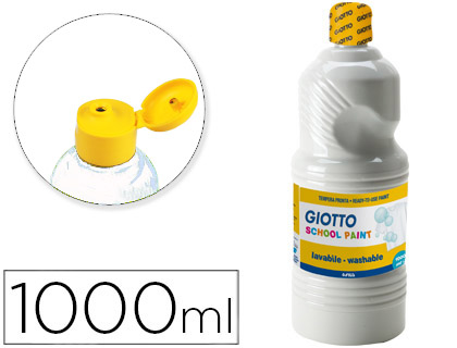 [F535501] TEMPERA LIQUIDA GIOTTO ESCOLAR LAVABLE 1000 ML BLANCO