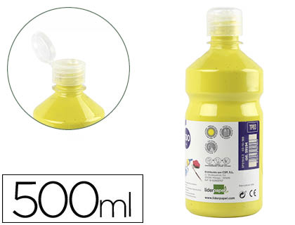 [TP03] TEMPERA LIQUIDA LIDERPAPEL ESCOLAR 500 ML AMARILLO LIMON