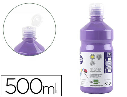 [TP12] TEMPERA LIQUIDA LIDERPAPEL ESCOLAR 500 ML LILA