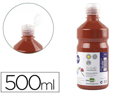 [TP18] TEMPERA LIQUIDA LIDERPAPEL ESCOLAR 500 ML MARRON