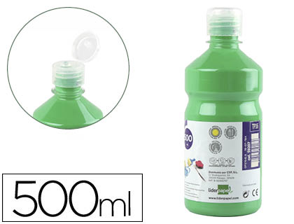 [TP16] TEMPERA LIQUIDA LIDERPAPEL ESCOLAR 500 ML VERDE
