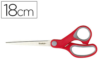 [1427] TIJERA OFICINA SCOTCH CONFORT 18 CM DE ACERO INOXIDABLE MANGO ERGONOMICO AMBIDIESTROS
