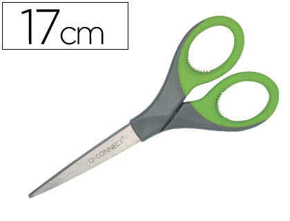 [KF03986] TIJERA Q-CONNECT MANGO CAUCHO 7\" 17 CM BLISTER