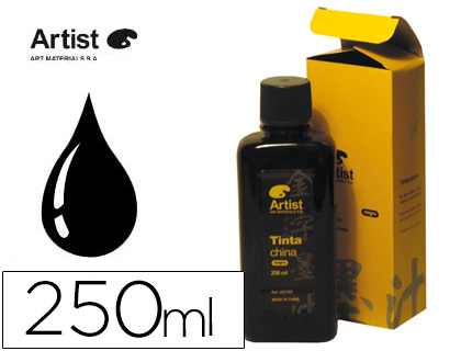 [A21102] TINTA CHINA ARTIST NEGRA BOTE 250 ML