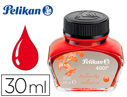 [301036] TINTA ESTILOGRAFICA PELIKAN 4001 ROJO BRILLANTE BOTE 30 ML