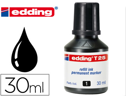 [T25-01] TINTA ROTULADOR EDDING T-25 NEGRO BOTE 30 ML