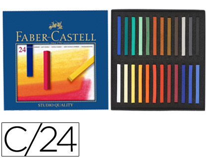 [128324] TIZA PASTEL FABER CASTELL ESTUCHE CARTON DE 24 UNIDADES COLORES SURTIDOS