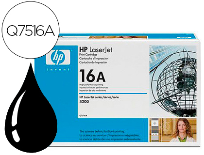 [Q7516A] TONER HP 16A NEGRO -12000PAG- LASERJET 5200