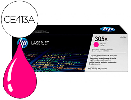 [CE413A] TONER HP 305A LASERJET M351/M451/M375/M475 MAGENTA 2600 PAG