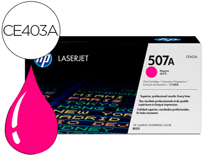 [CE403A] TONER HP 507A LASERJET M551/M570/PRO 500 MAGENTA 6000 PAG