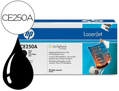 [CE250A] TONER HP LASERJET COLOR CP3525 NEGRO 5.000 PAG