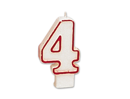 [Nº 4] VELA CUMPLEAÑOS LIDERPAPEL Nº4