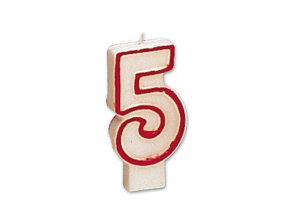 [Nº 5] VELA CUMPLEAÑOS LIDERPAPEL Nº5