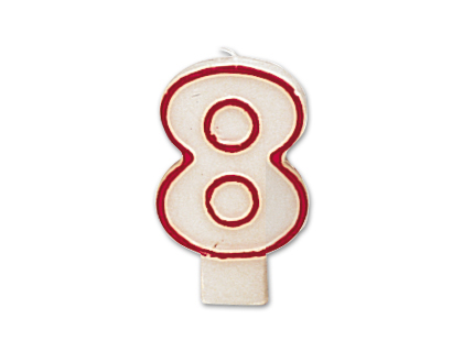 [Nº 8] VELA CUMPLEAÑOS LIDERPAPEL Nº8