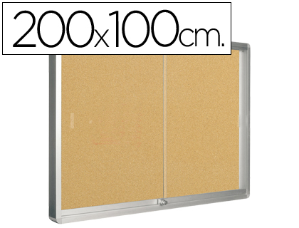 [KF03590] VITRINA DE ANUNCIOS Q-CONNECT MARCO DE ALUMINIO 1000 X 2000 MM