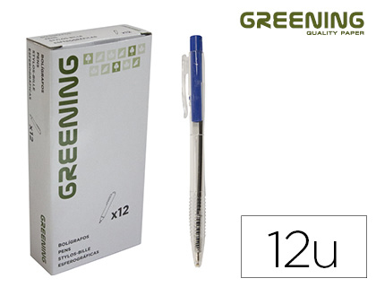 [GN02] BOLIGRAFO GREENING AZUL RETRACTIL