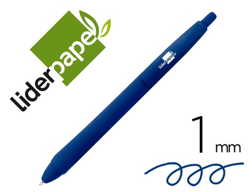 [BO07] BOLIGRAFO LIDERPAPEL SOFT TOUCH RETRACTIL 1 MM TINTA AZUL