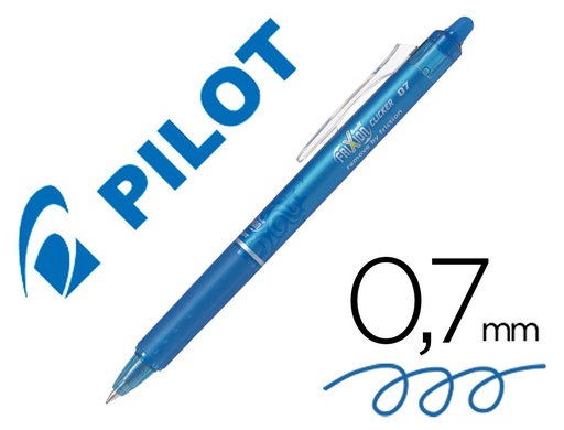 [NFCAC] BOLIGRAFO PILOT FRIXION CLICKER BORRABLE 0,7 MM COLOR AZUL CLARO
