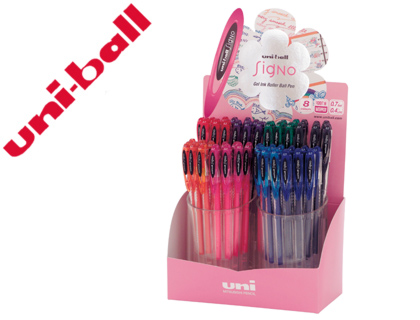 [182634908] BOLIGRAFO UNI BALL UM-120 SIGNO 0,7 MM TINTA GEL EXPOSITOR DE 48 COLORES BASICOS