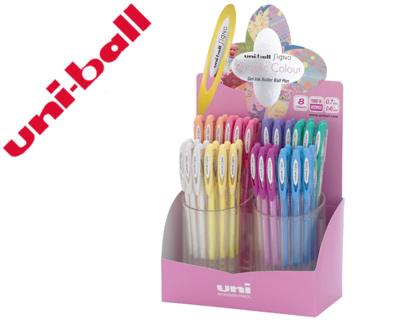 [182634906] BOLIGRAFO UNI BALL UM-120 SIGNO 0,7 MM TINTA GEL EXPOSITOR DE 48 COLORES PASTEL