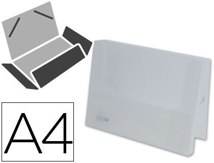 [SS21] CARPETA LIDERPAPEL PORTADOCUMENTOS GOMAS 36934 POLIPROPILENO DIN A4 TRANSPARENTE TRANSLUCIDO LOMO 25 MM