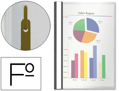 [33309] CARPETA DOSSIER FASTENER PLASTICO ESSELTE FOLIO NEGRA
