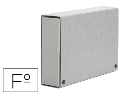 [971207] CARPETA PROYECTOS PARDO FOLIO LOMO 120 MM CARTON FORRADO GRIS CON BROCHE