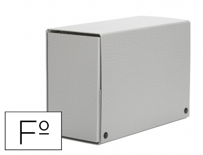 [971507] CARPETA PROYECTOS PARDO FOLIO LOMO 150 MM CARTON FORRADO GRIS CON BROCHE