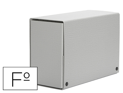 [972007] CARPETA PROYECTOS PARDO FOLIO LOMO 200 MM CARTON FORRADO GRIS CON BROCHE