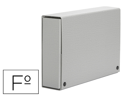 [969007] CARPETA PROYECTOS PARDO FOLIO LOMO 90 MM CARTON FORRADO GRIS CON BROCHE