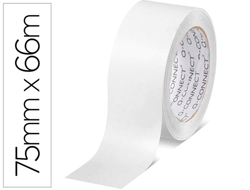 [KF11211] CINTA ADHESIVA Q-CONNECT POLIPROPILENO BLANCA 66 MT X 75 MM PARA EMBALAJE