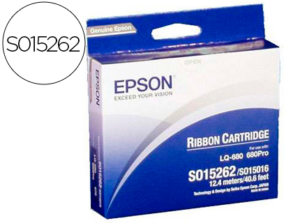 [C13S015262] CINTA IMPRESORA EPSON LQ-670/860/1060/2500/2550, DLQ-2000 NEGRA