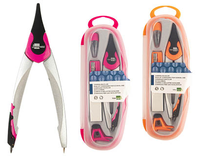 [MP20] COMPAS LIDERPAPEL ADAPTADOR UNIVERSAL MINAS AFILAMINAS Y GOMA COLORES SURTIDOS